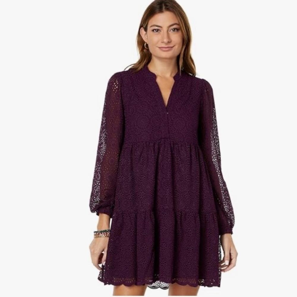Lilly Pulitzer Winona long sleeve Eyelet Swing Dress